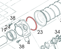 23) Packing (combustion chamber gasket)